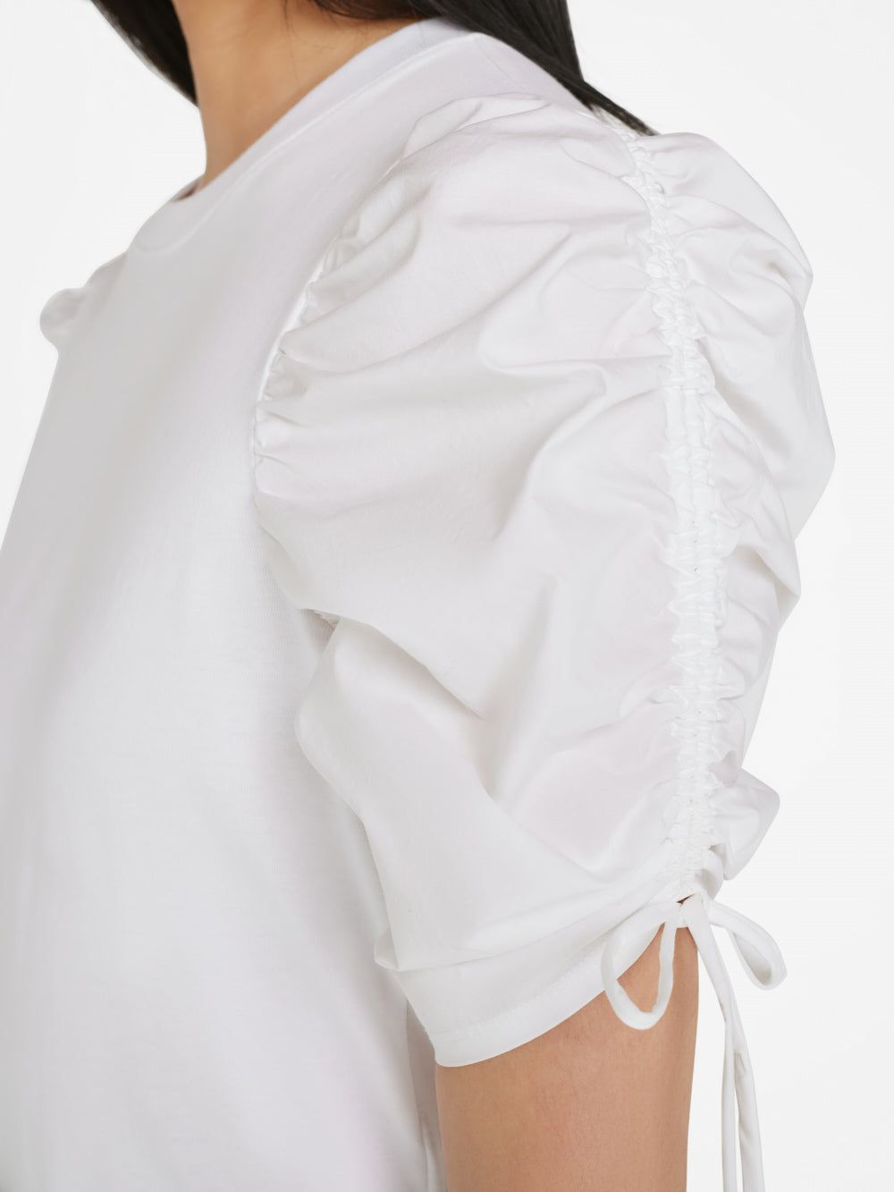 Ruched Tie Sleeve Tee -- Blanc sold by Frame Denim product image thumbnail 4