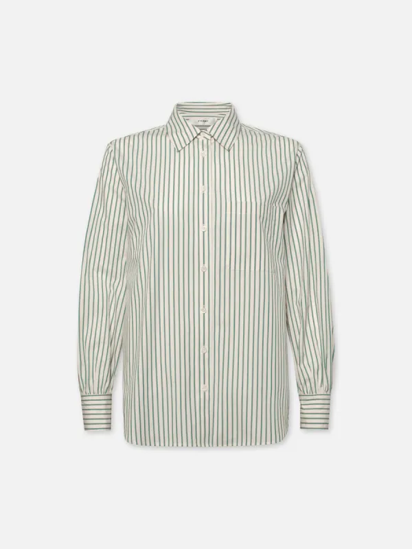 The Borrowed Pocket Shirt -- Green Gem Multi sold by Frame Denim