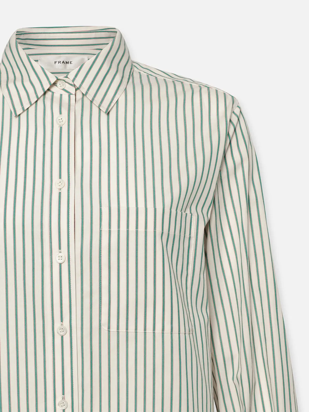 The Borrowed Pocket Shirt -- Green Gem Multi sold by Frame Denim product image thumbnail 3
