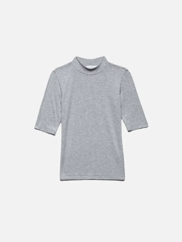 Refined Rib Mock Neck -- Gris Heather sold by Frame Denim