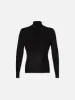 Slim Turtleneck -- Black sold by Frame Denim