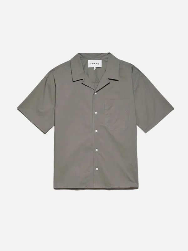Soft Cotton Camp Collar Shirt -- Desert Sage made by Frame Denim