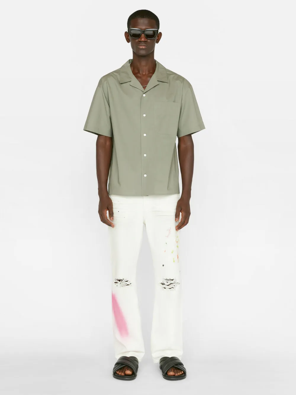 Soft Cotton Camp Collar Shirt -- Desert Sage sold by Frame Denim product image thumbnail 2