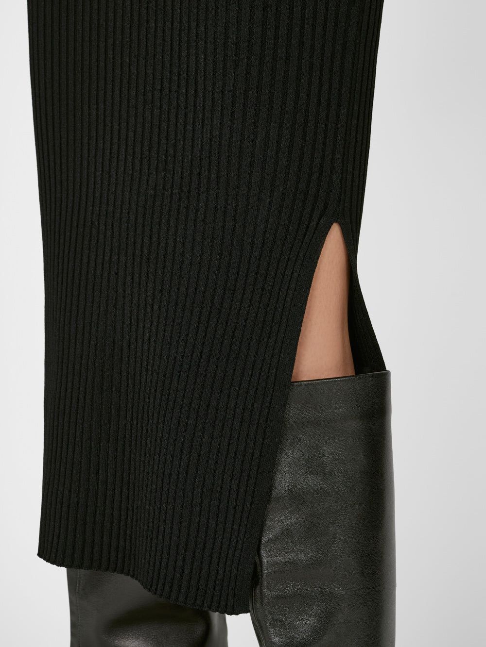 Mixed Rib Sweater Dress -- Noir sold by Frame Denim product image thumbnail 3