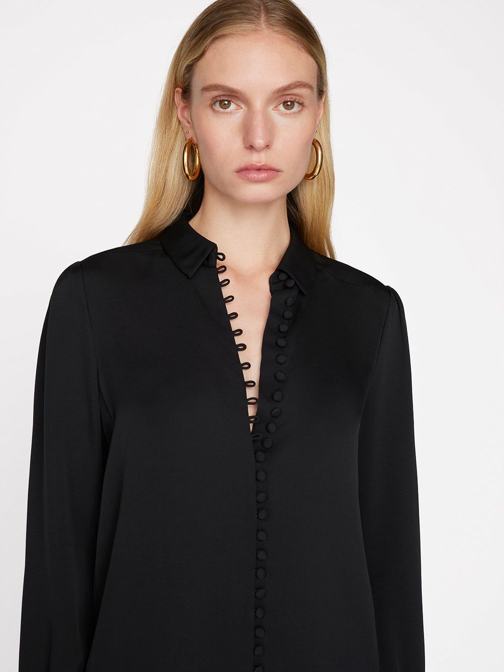 Le Victorian Button Up -- Noir sold by Frame Denim product image thumbnail 4