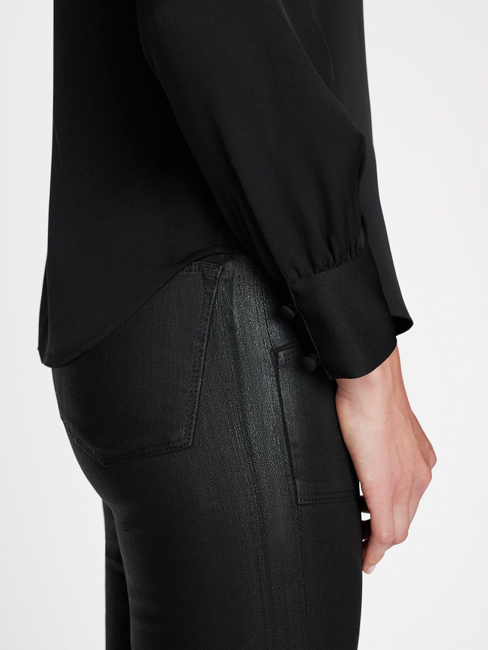 Le Victorian Button Up -- Noir sold by Frame Denim product image thumbnail 6