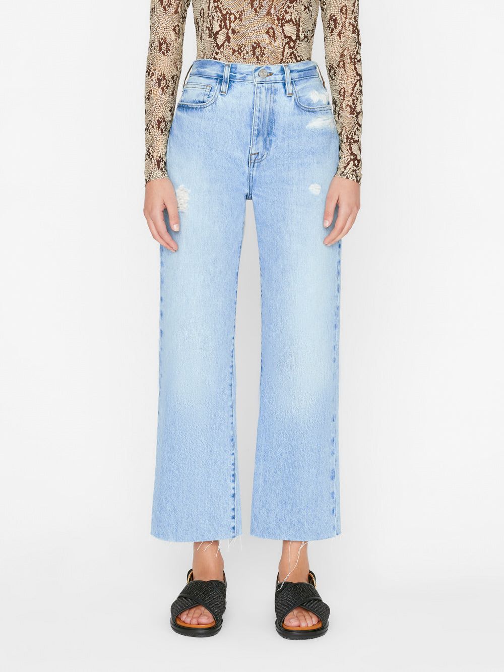 Le Jane Crop -- Rossum Rips sold by Frame Denim product image thumbnail 2