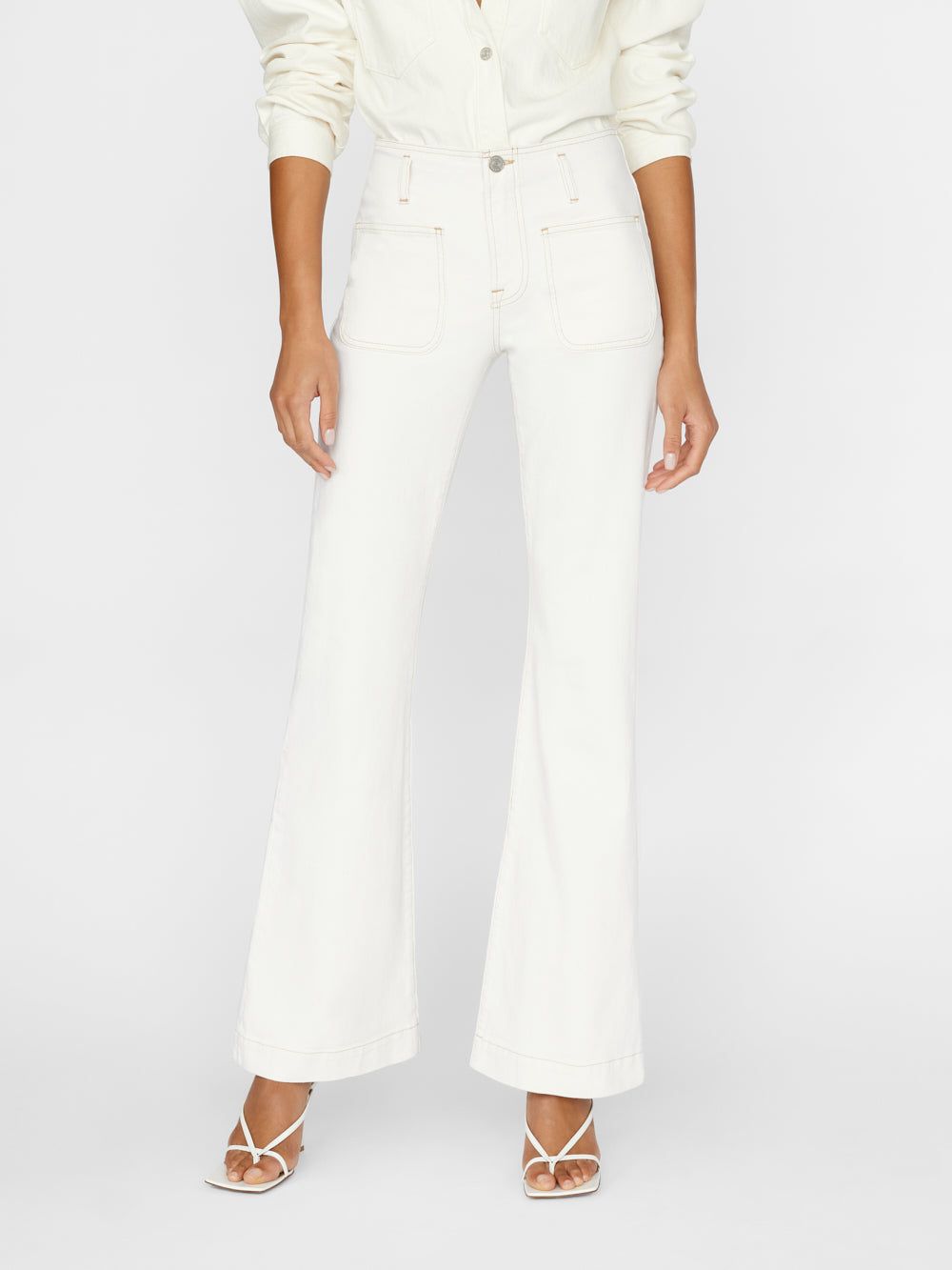 High Rise Sailor Flare -- Au Natural Clean sold by Frame Denim