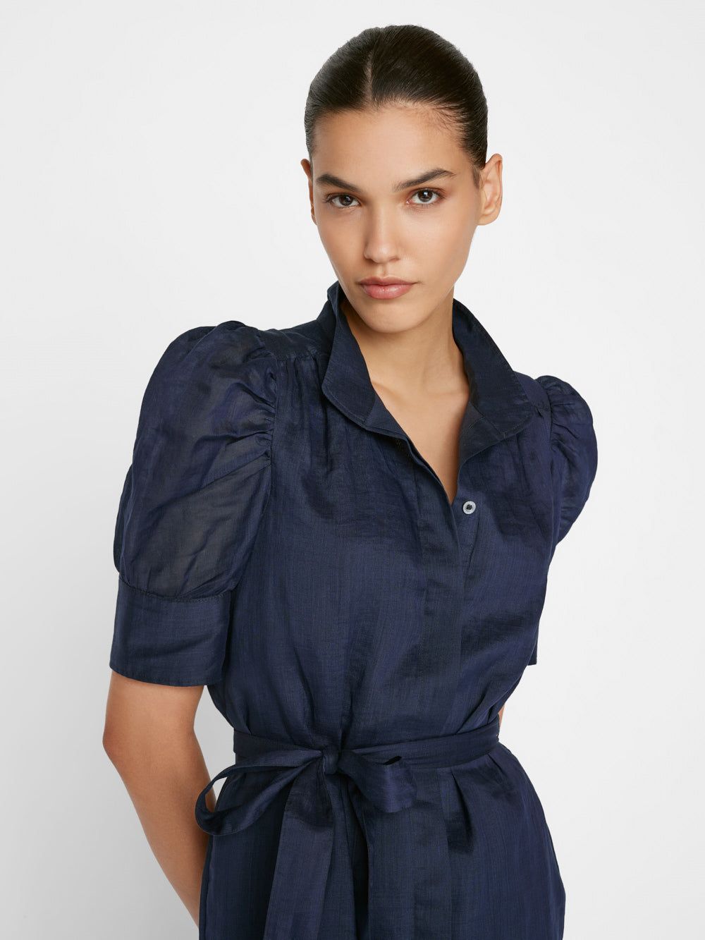 Gillian Midi Dress -- Navy sold by Frame Denim product image thumbnail 2