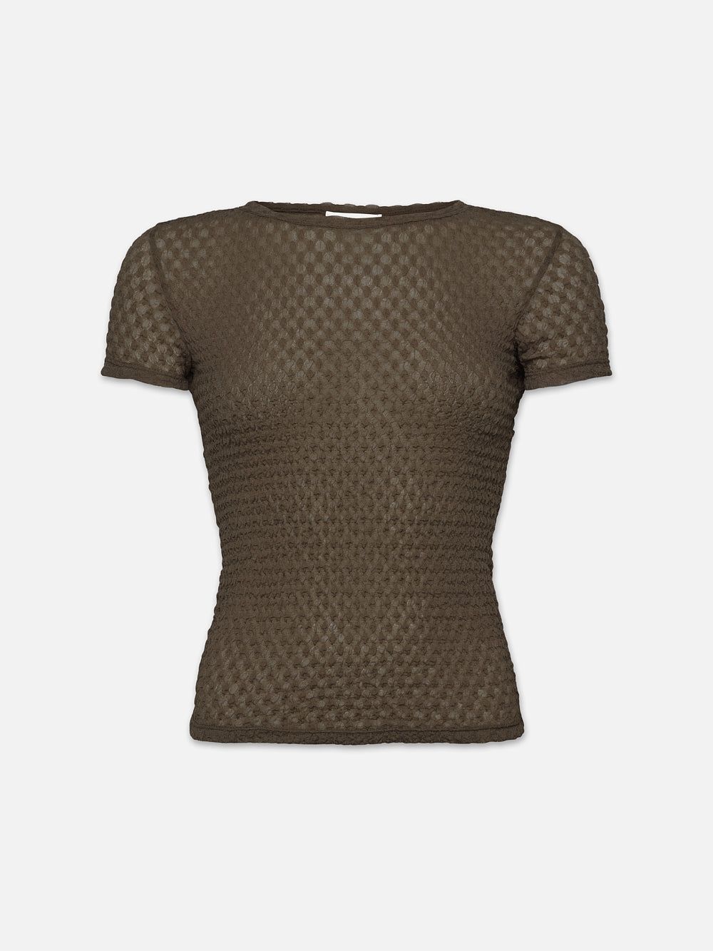 Mesh Lace Baby Tee -- Cypress sold by Frame Denim