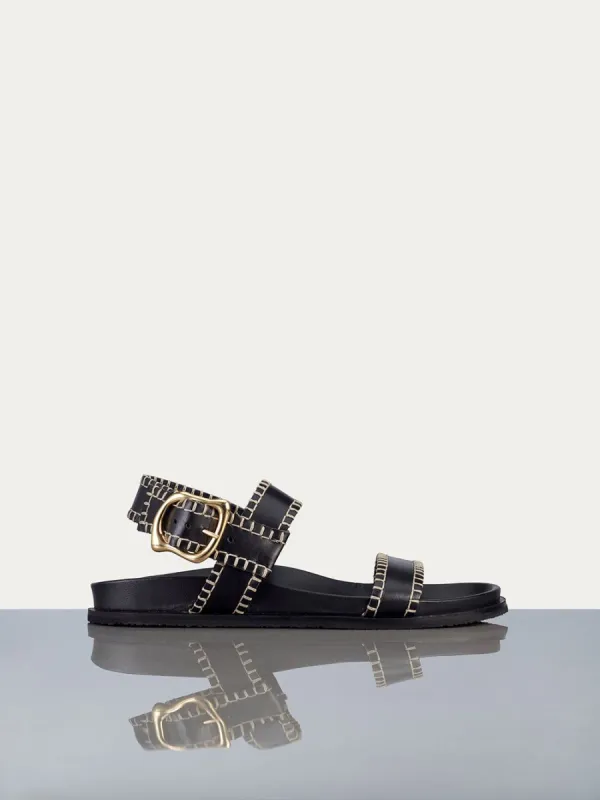 Le Marcel Sandal -- Noir sold by Frame Denim