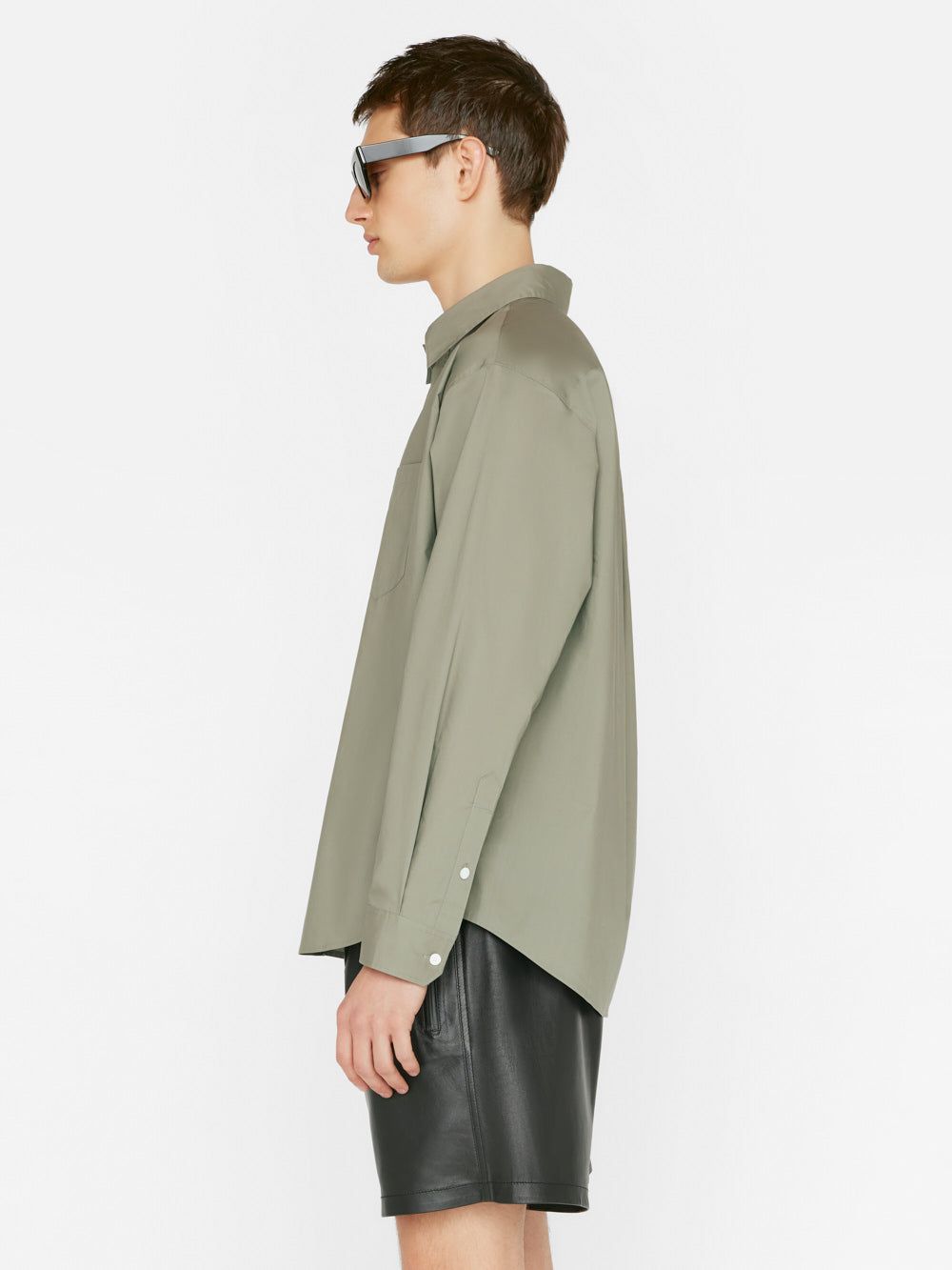 Soft Cotton Long Sleeve Shirt -- Desert Sage sold by Frame Denim product image thumbnail 5