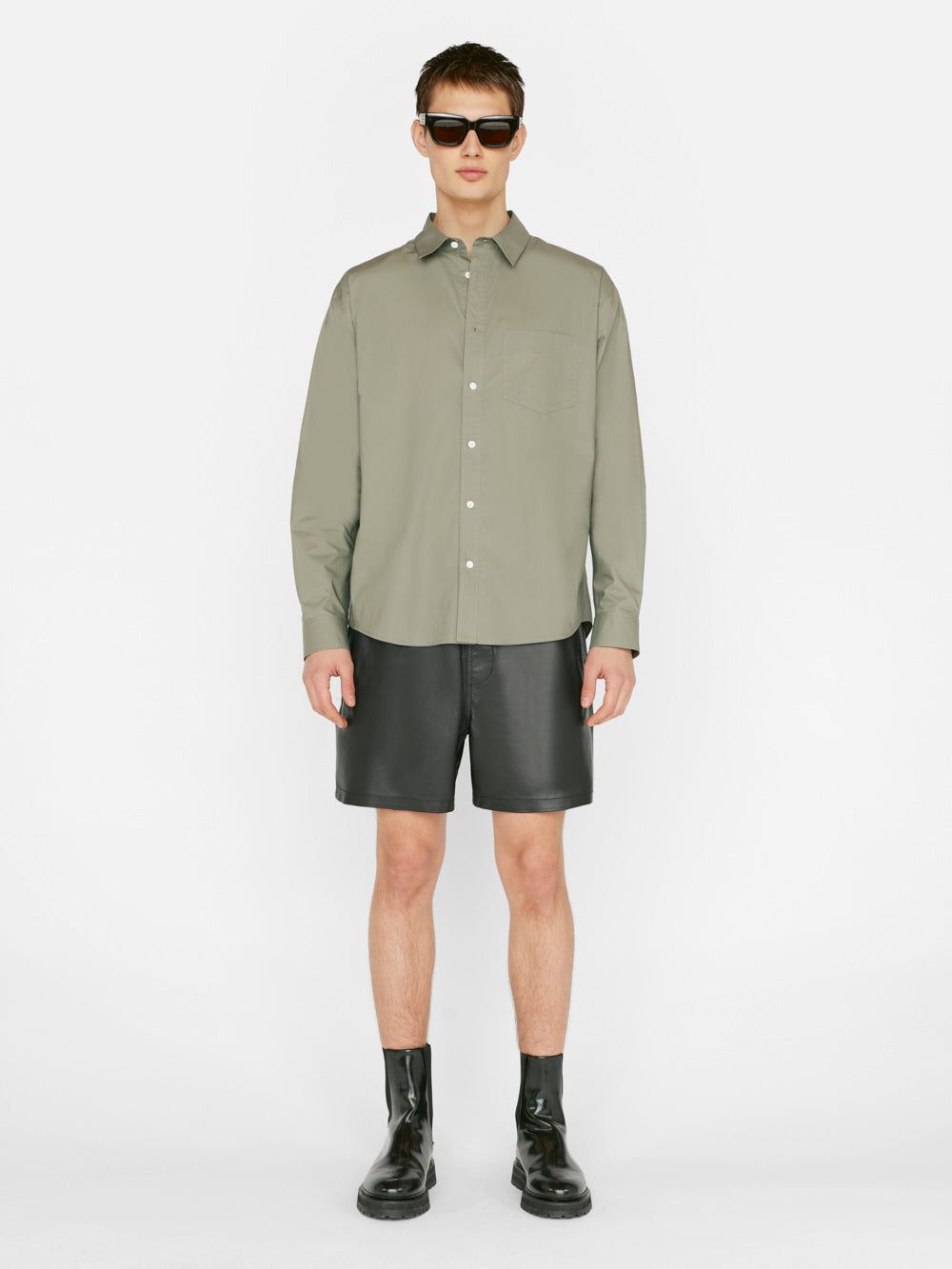 Soft Cotton Long Sleeve Shirt -- Desert Sage sold by Frame Denim product image thumbnail 2
