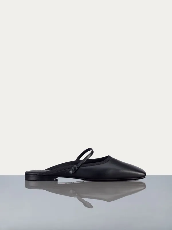 Le Em Mary Jane Flat -- Noir sold by Frame Denim