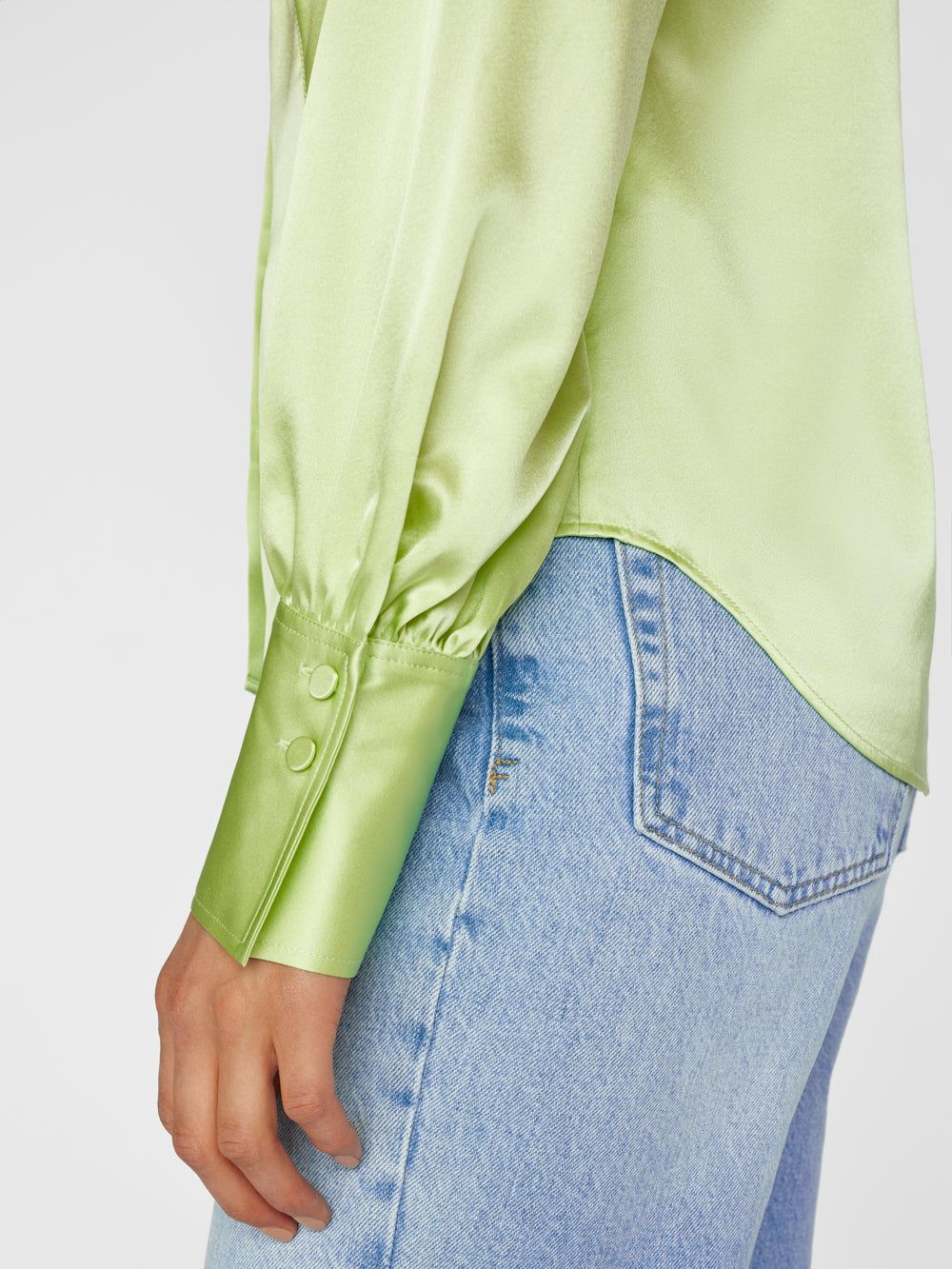 The Femme Shirt -- Bright Lime sold by Frame Denim product image thumbnail 3