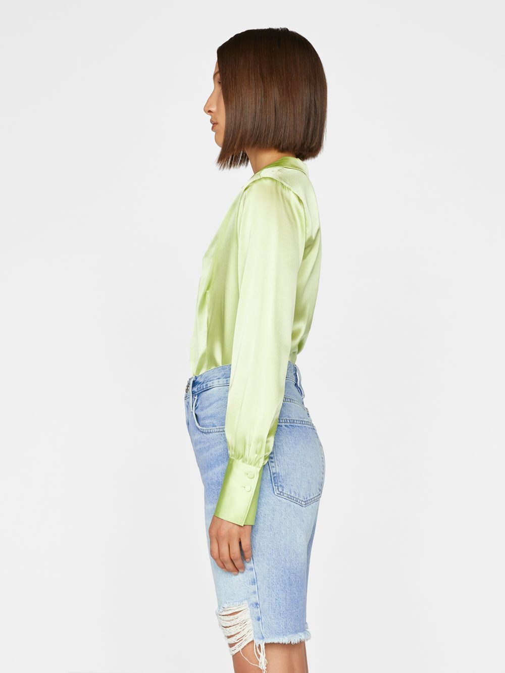 The Femme Shirt -- Bright Lime sold by Frame Denim product image thumbnail 5