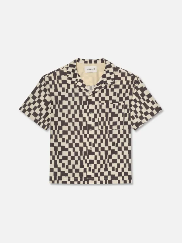 Vintage Print Shirt -- Dark Navy sold by Frame Denim