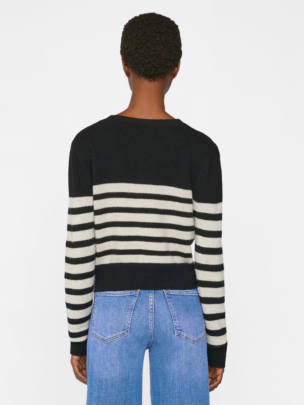 Cropped Cashmere Cardigan -- Noir Multi sold by Frame Denim product image thumbnail 6