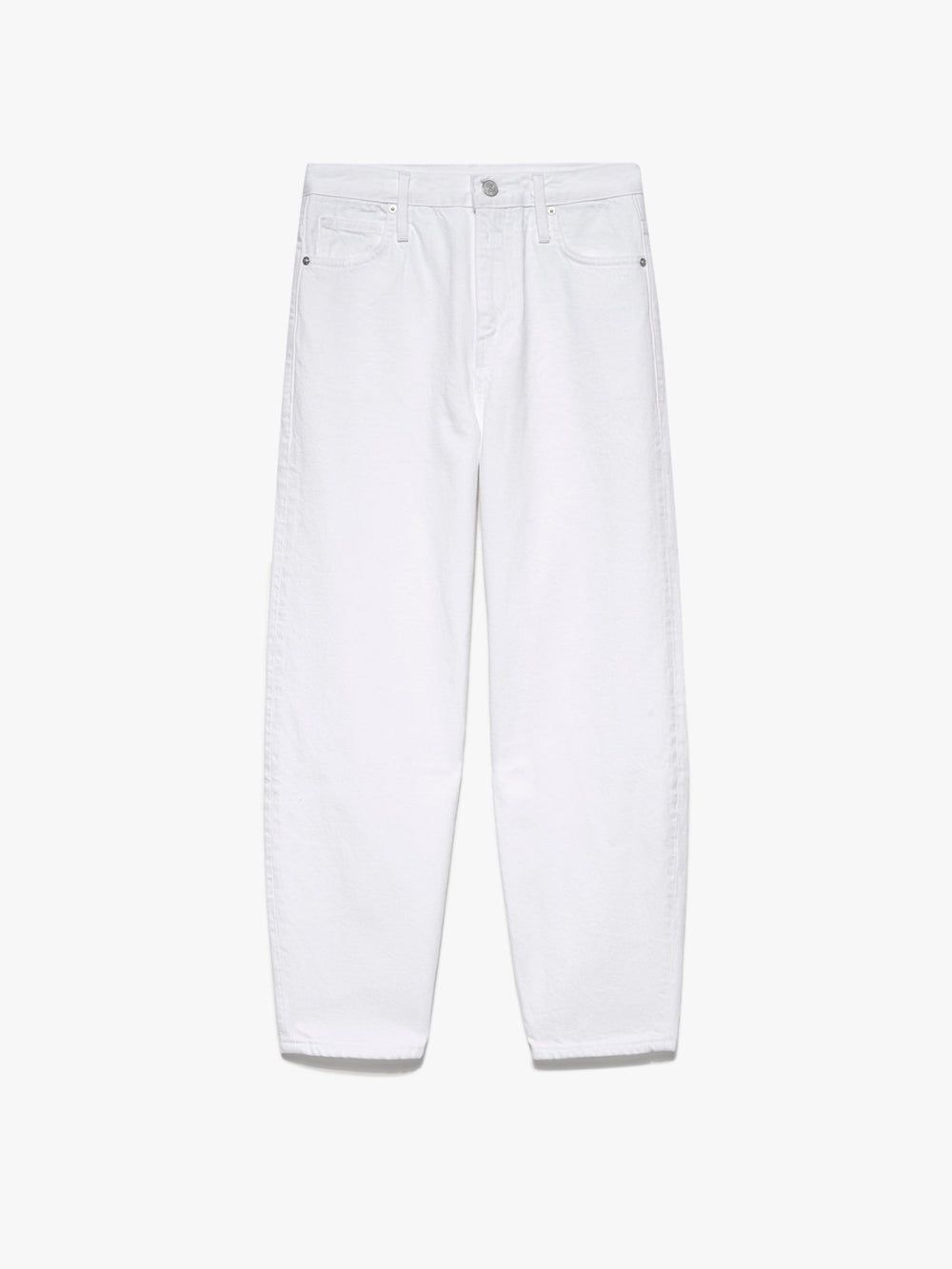 Ultra High Rise Barrel -- Rumpled Blanc sold by Frame Denim