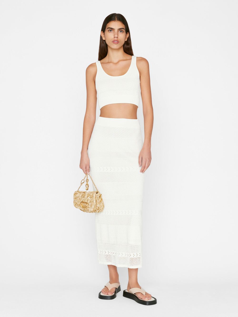 Crochet Bra Top -- Off White sold by Frame Denim product image thumbnail 3