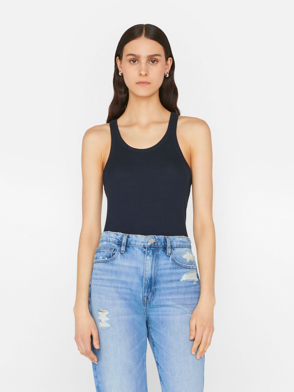 Modal Rib Cami -- Navy sold by Frame Denim product image thumbnail 2