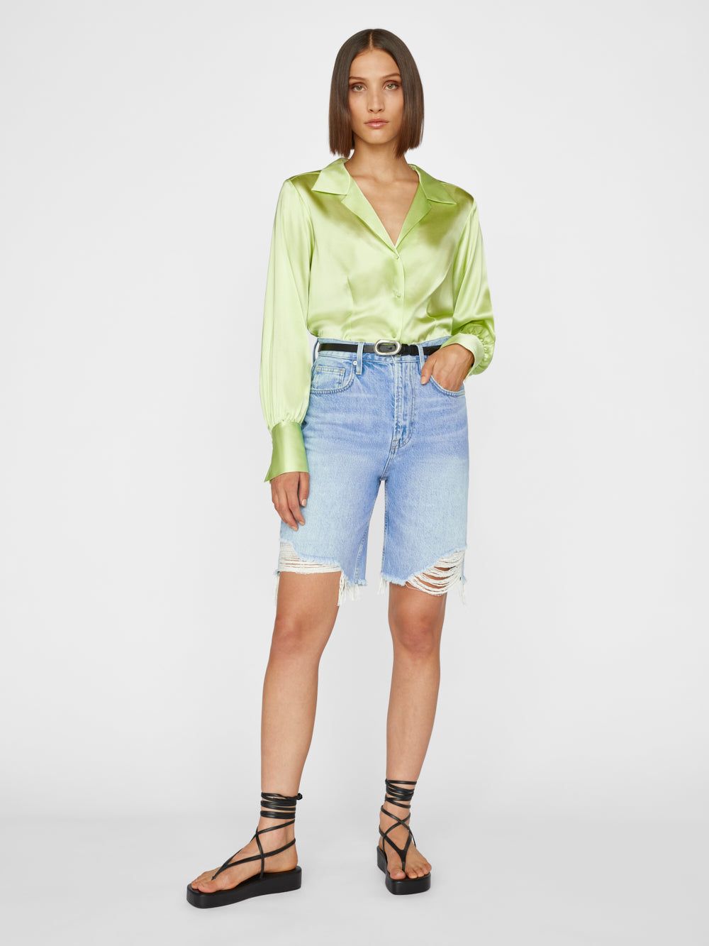 High Rise Bermuda -- Zona Rips sold by Frame Denim product image thumbnail 3