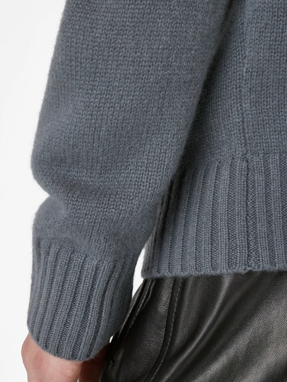 Cashmere Crewneck Sweater -- Charcoal Grey sold by Frame Denim product image thumbnail 5