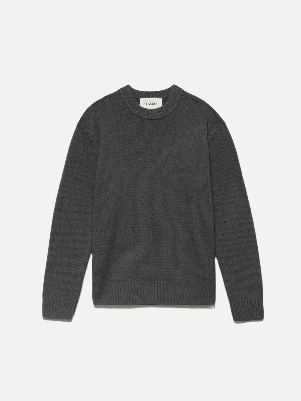 Cashmere Crewneck Sweater -- Charcoal Grey sold by Frame Denim