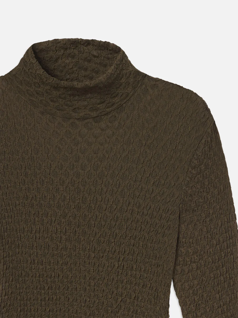 Mesh Lace Turtleneck -- Rich Military sold by Frame Denim product image thumbnail 3