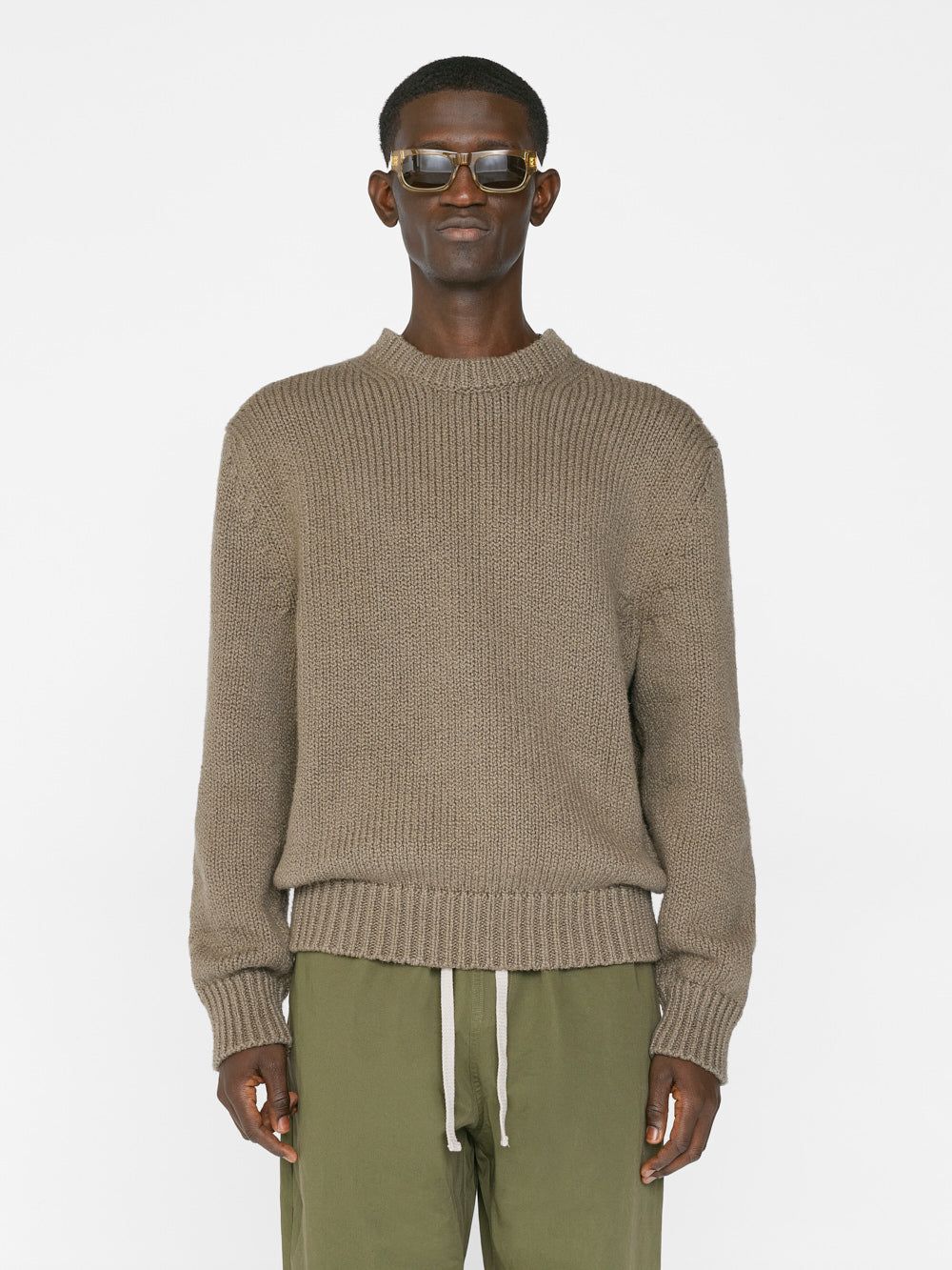 Chunky Cotton Sweater -- Taupe sold by Frame Denim product image thumbnail 3