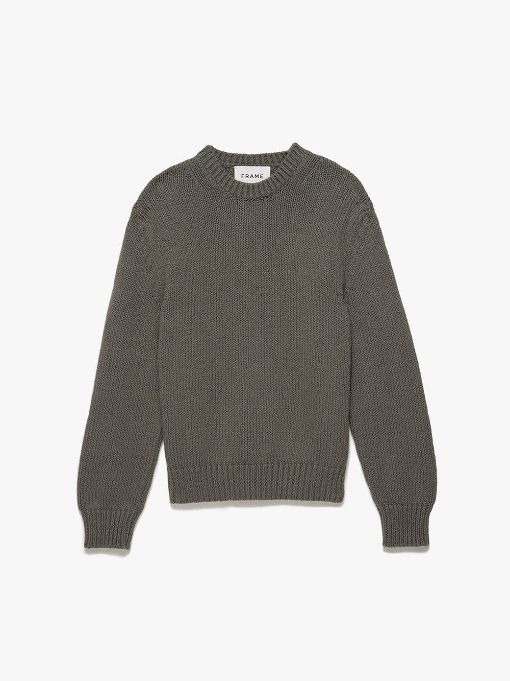 Chunky Cotton Sweater -- Taupe sold by Frame Denim