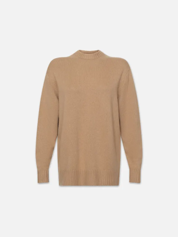Boyfriend Cashmere Crew -- Light Camel sold by Frame Denim