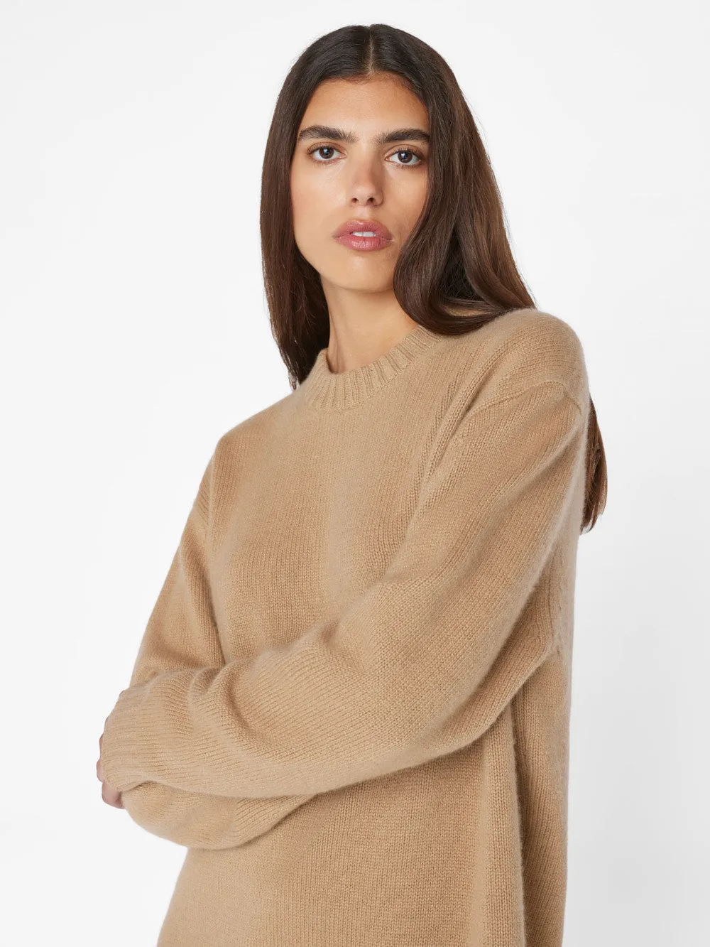 Boyfriend Cashmere Crew -- Light Camel sold by Frame Denim product image thumbnail 3