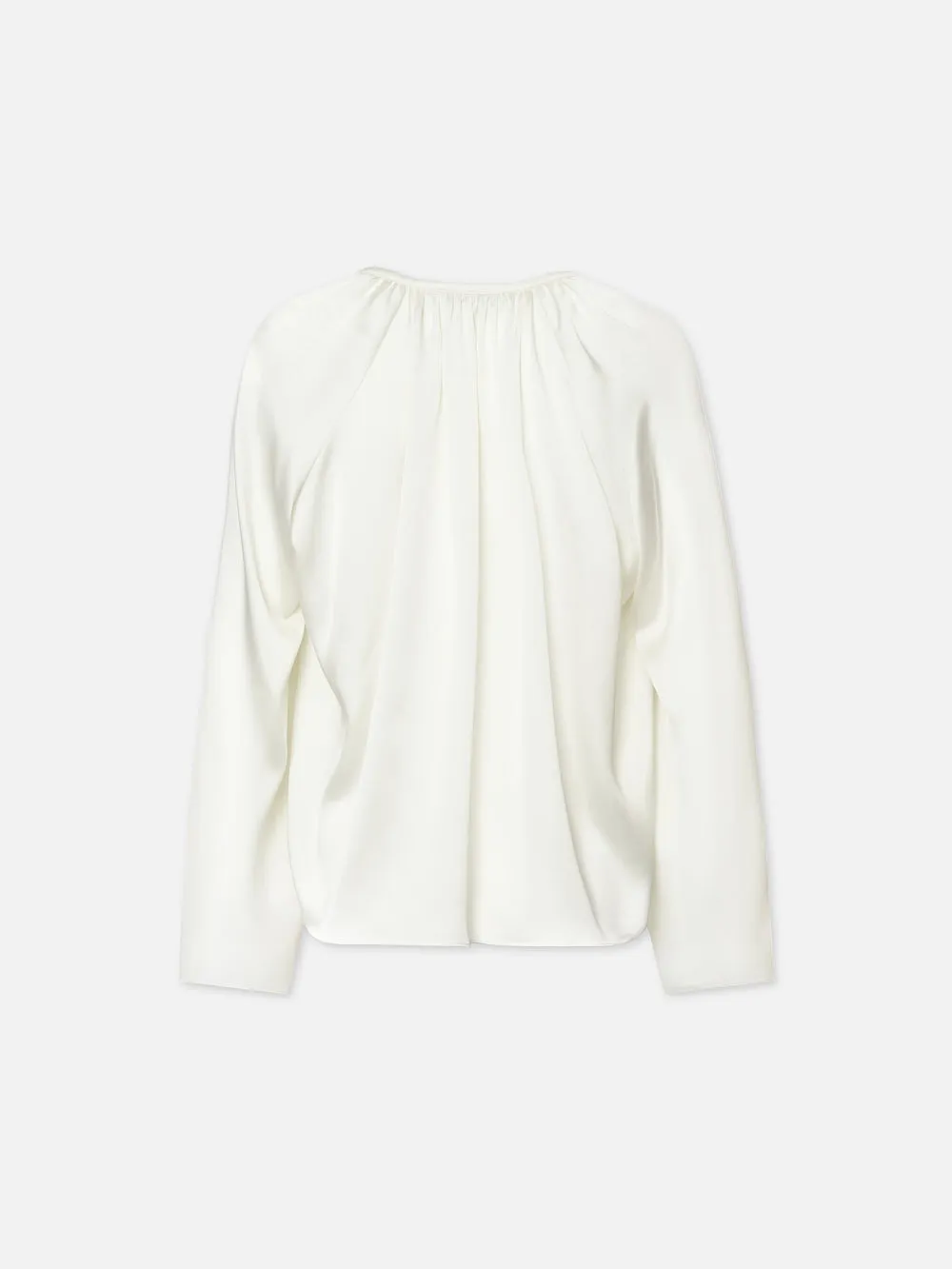 V-Neck Shirred Blouse -- Cream sold by Frame Denim product image thumbnail 4