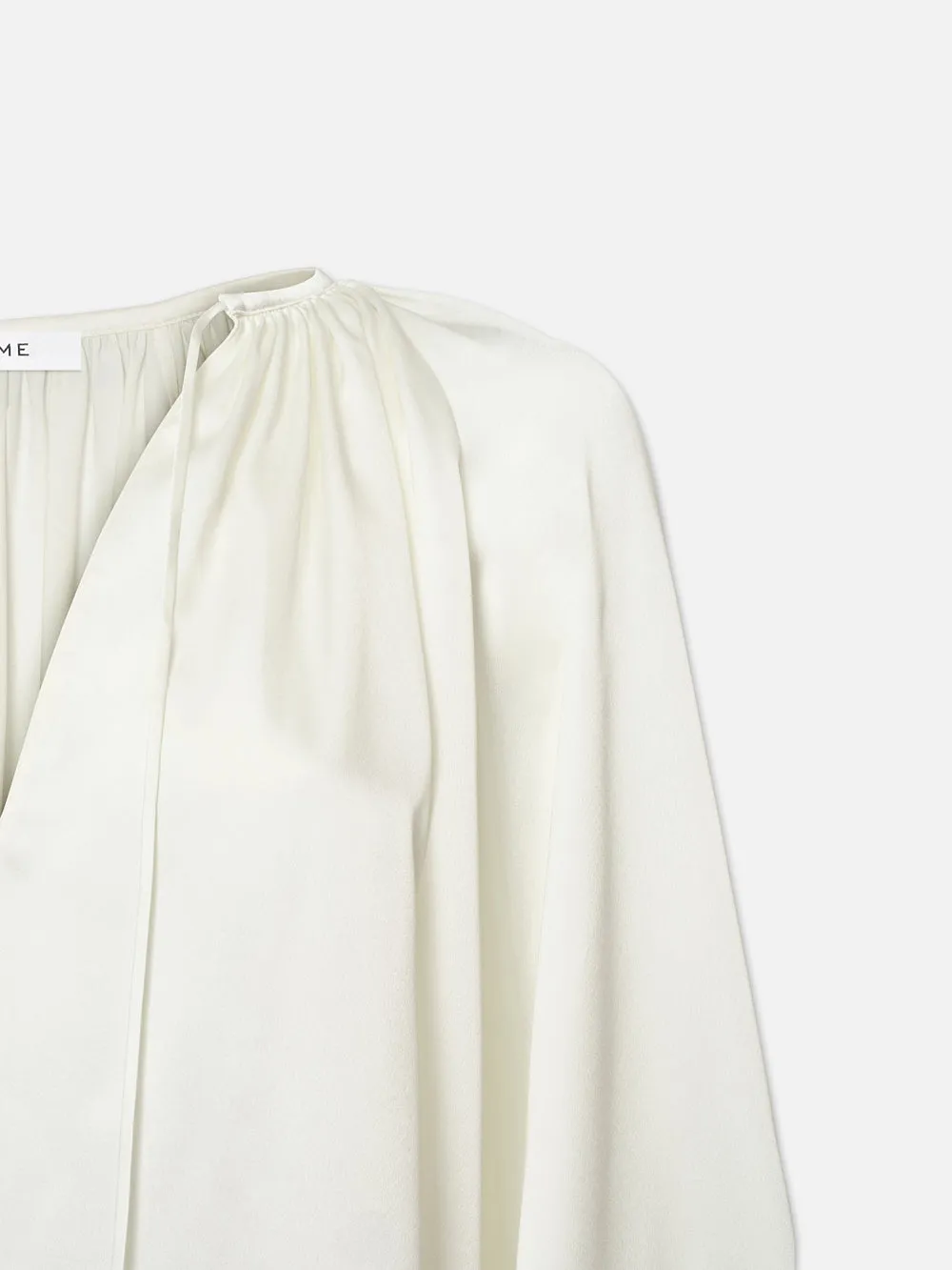 V-Neck Shirred Blouse -- Cream sold by Frame Denim product image thumbnail 3