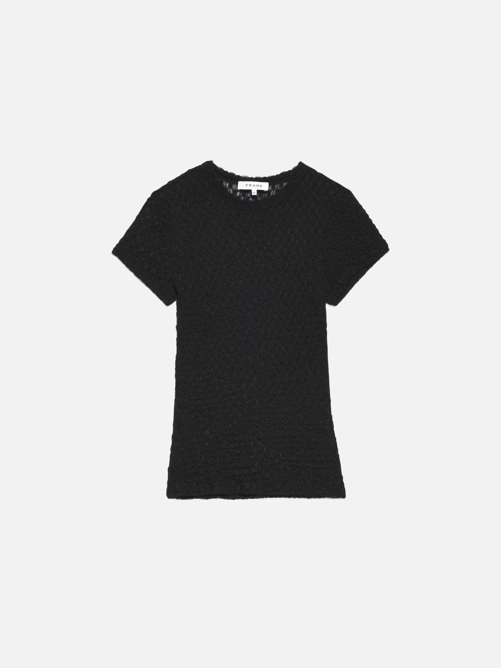 Mesh Lace Baby Tee -- Noir sold by Frame Denim