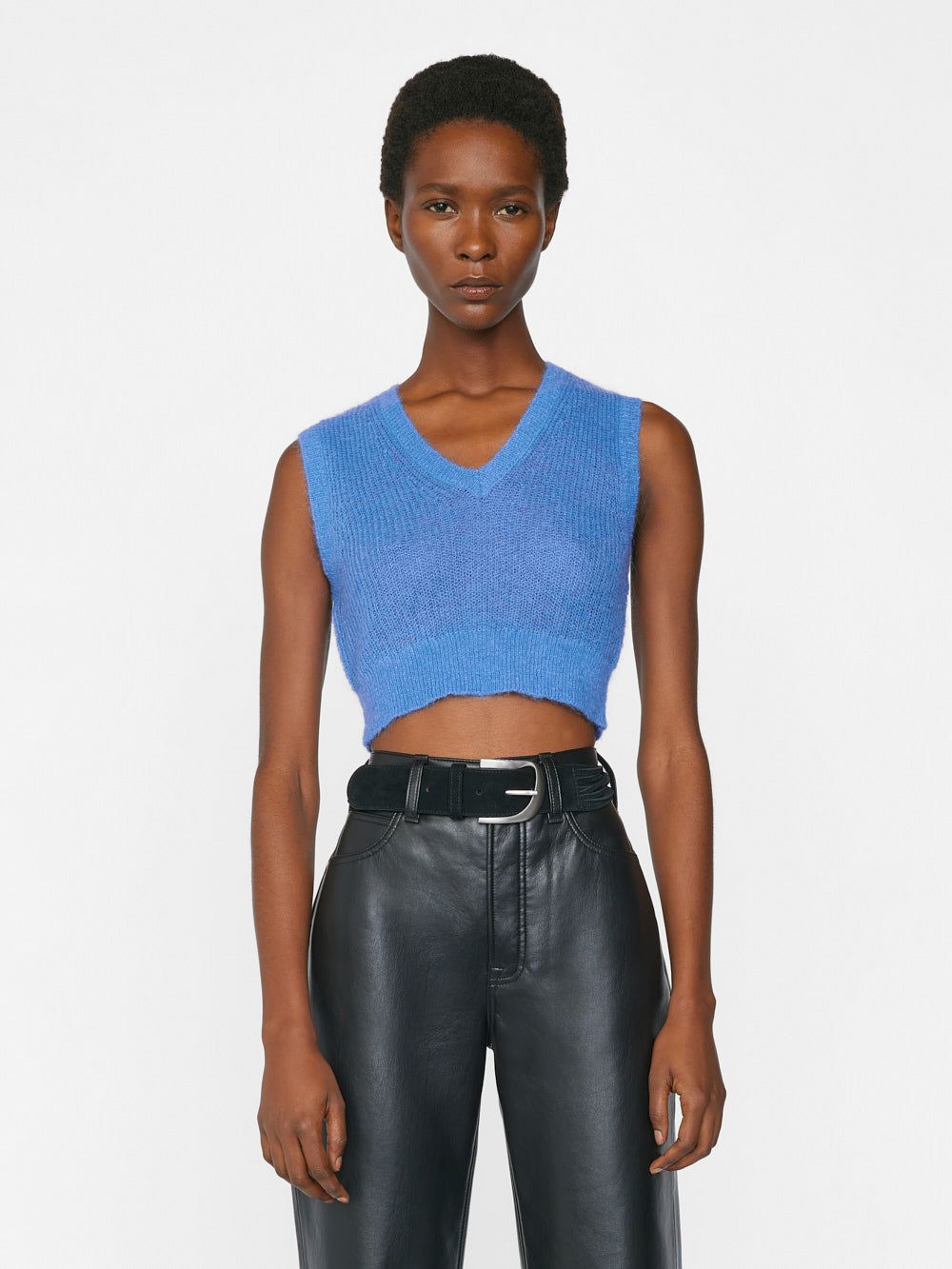 Shrunken Vest -- Cornflower Blue sold by Frame Denim