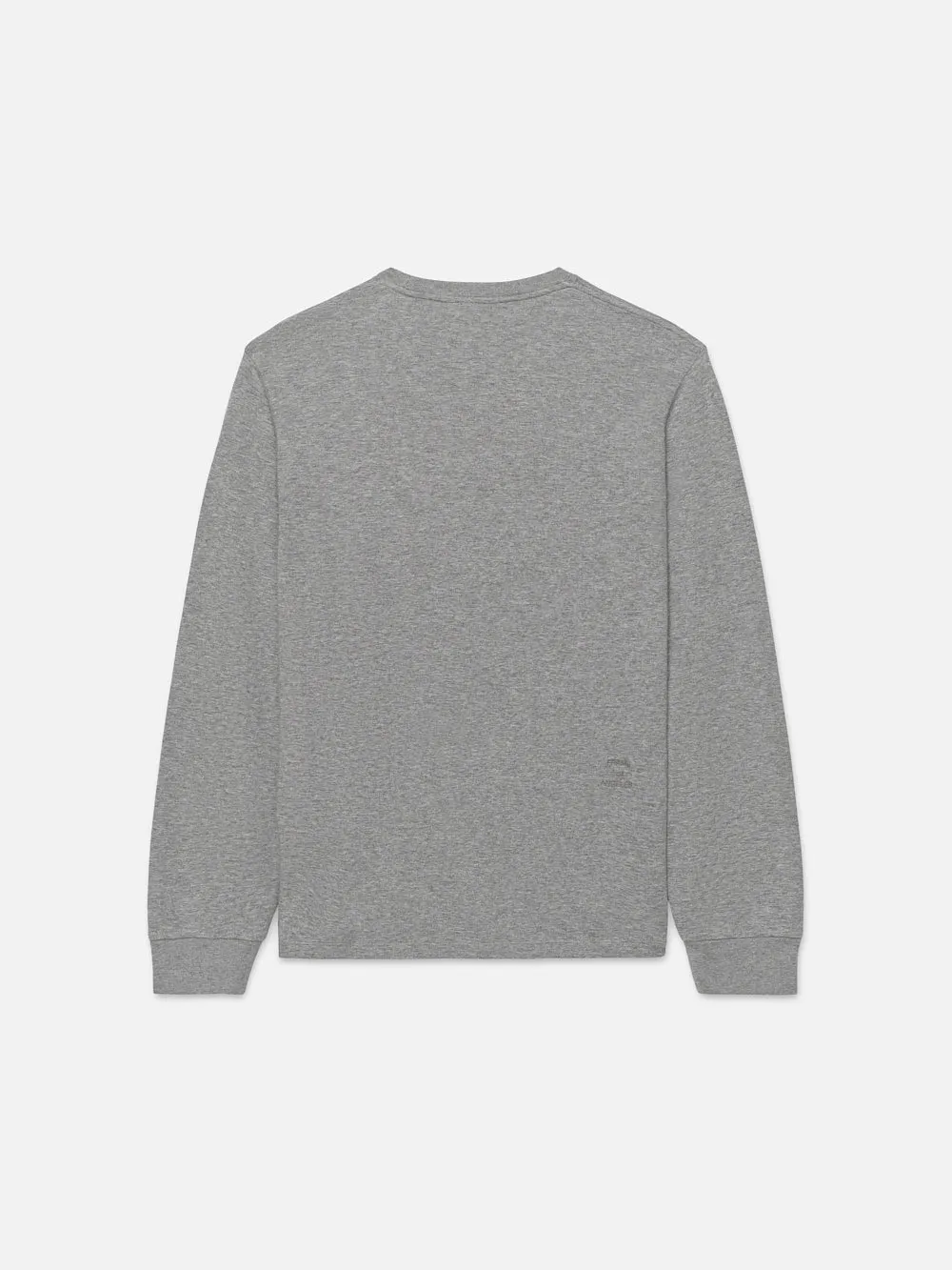 Duo Fold Long Sleeve Crew -- Heather Grey sold by Frame Denim product image thumbnail 3