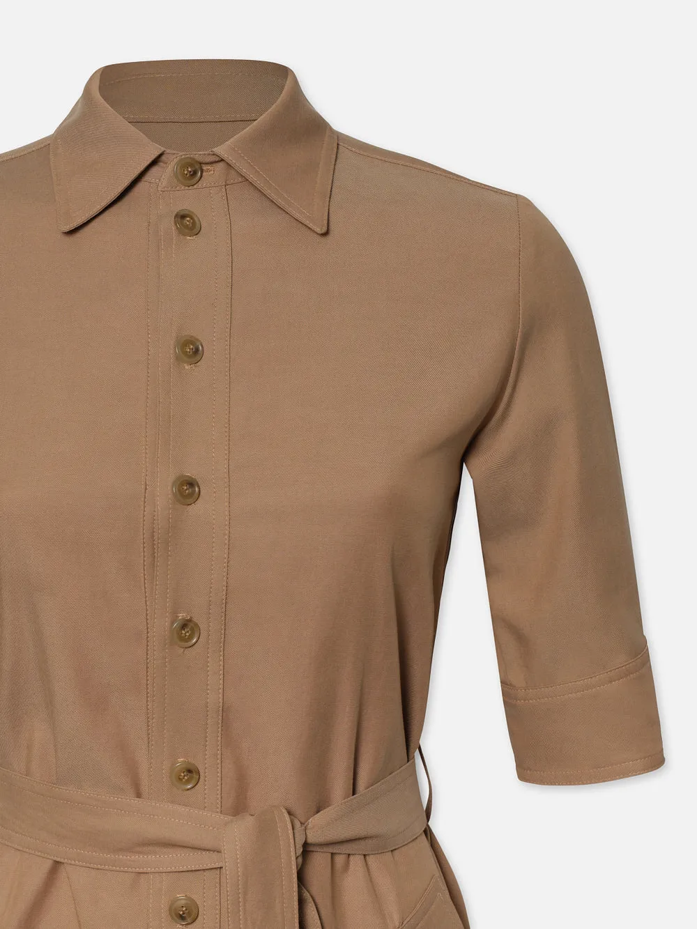 Belted Trench Dress -- Khaki sold by Frame Denim product image thumbnail 3