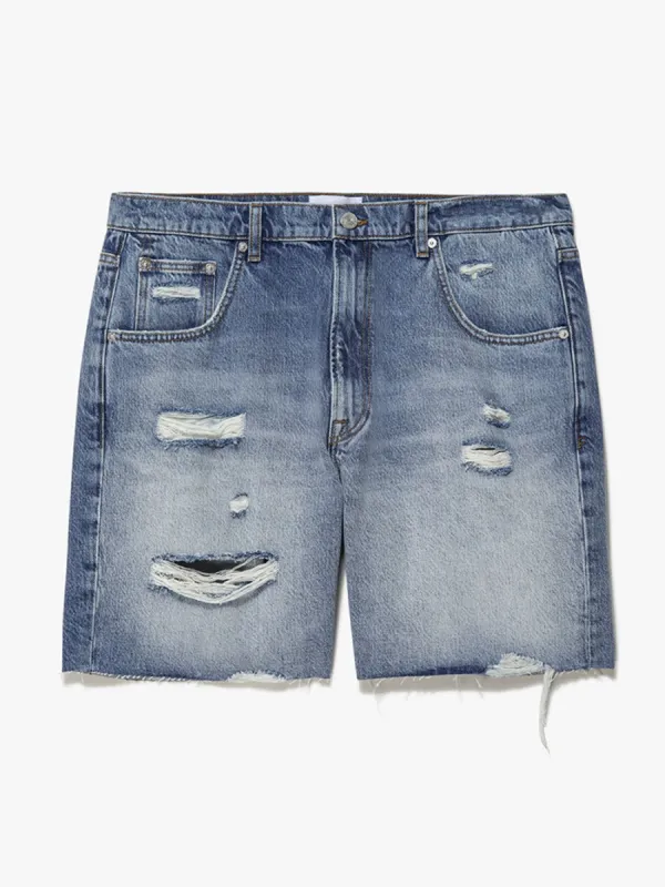 The Boxy Short -- Summer Kissed Rips made by Frame Denim