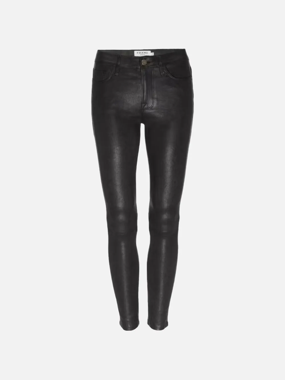 Le Skinny De Jeanne Leather Pant -- Washed Black sold by Frame Denim