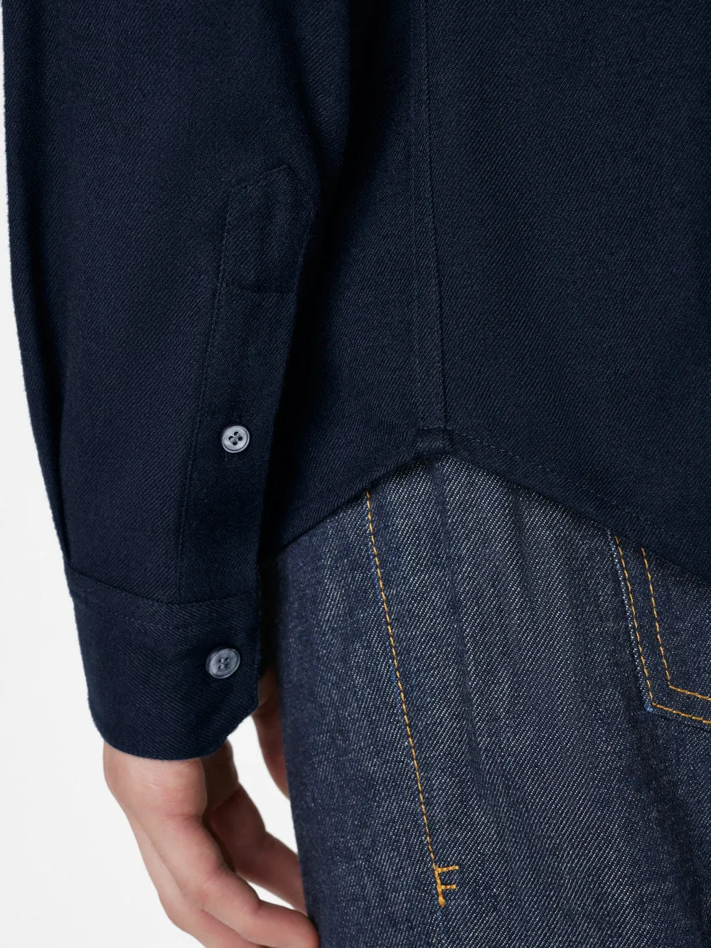 Brushed Cotton Shirt -- Midnight Blue sold by Frame Denim product image thumbnail 4