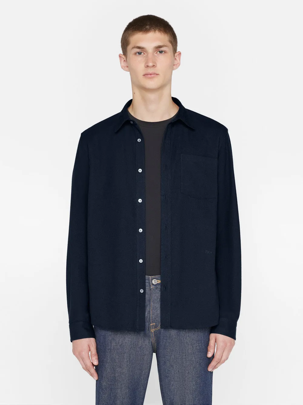 Brushed Cotton Shirt -- Midnight Blue sold by Frame Denim product image thumbnail 3