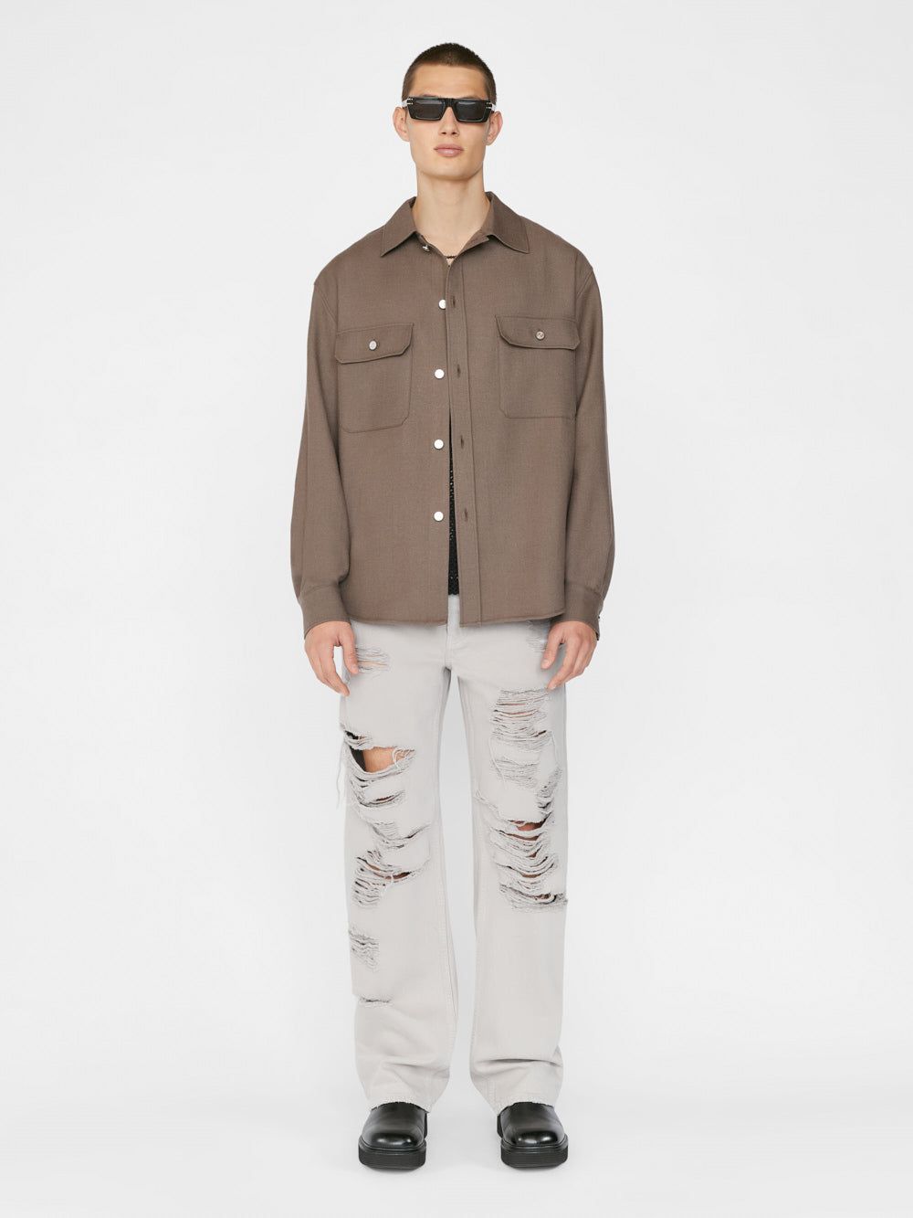 Textured Overshirt -- Smoke Wood sold by Frame Denim product image thumbnail 2