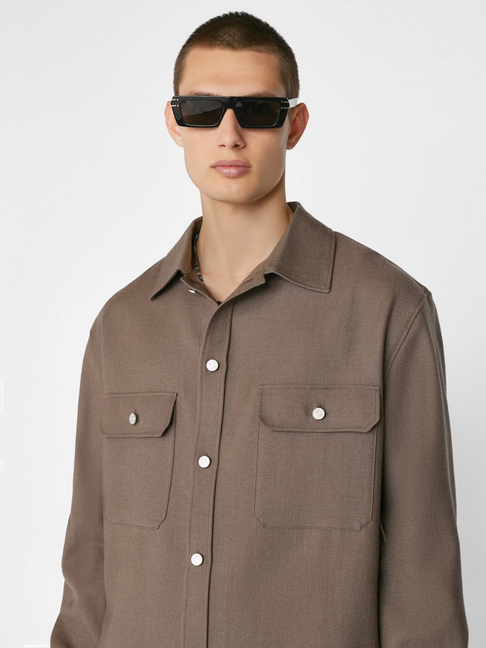 Textured Overshirt -- Smoke Wood sold by Frame Denim product image thumbnail 5