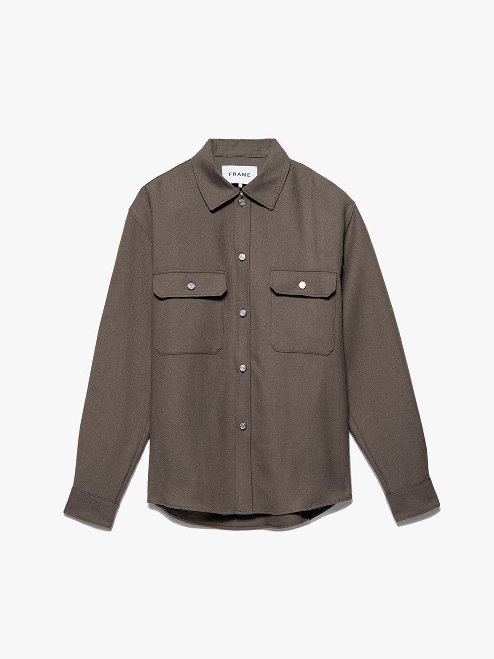 Textured Overshirt -- Smoke Wood sold by Frame Denim