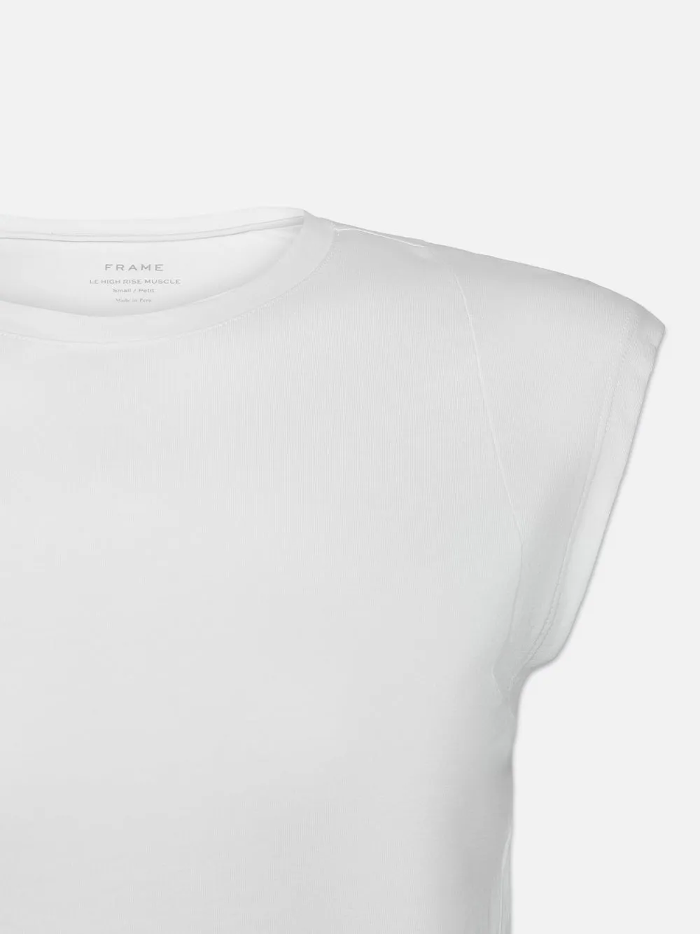 Le High Rise Muscle Tee -- Blanc sold by Frame Denim product image thumbnail 2