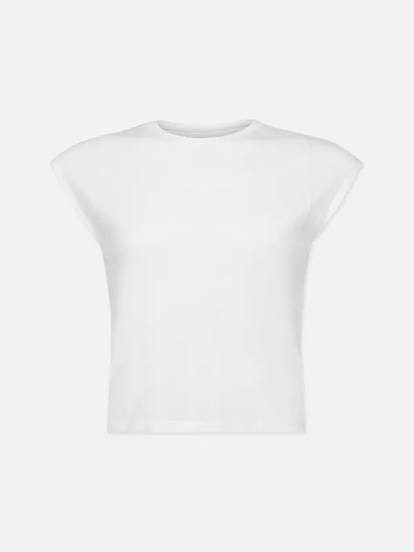 Le High Rise Muscle Tee -- Blanc made by Frame Denim