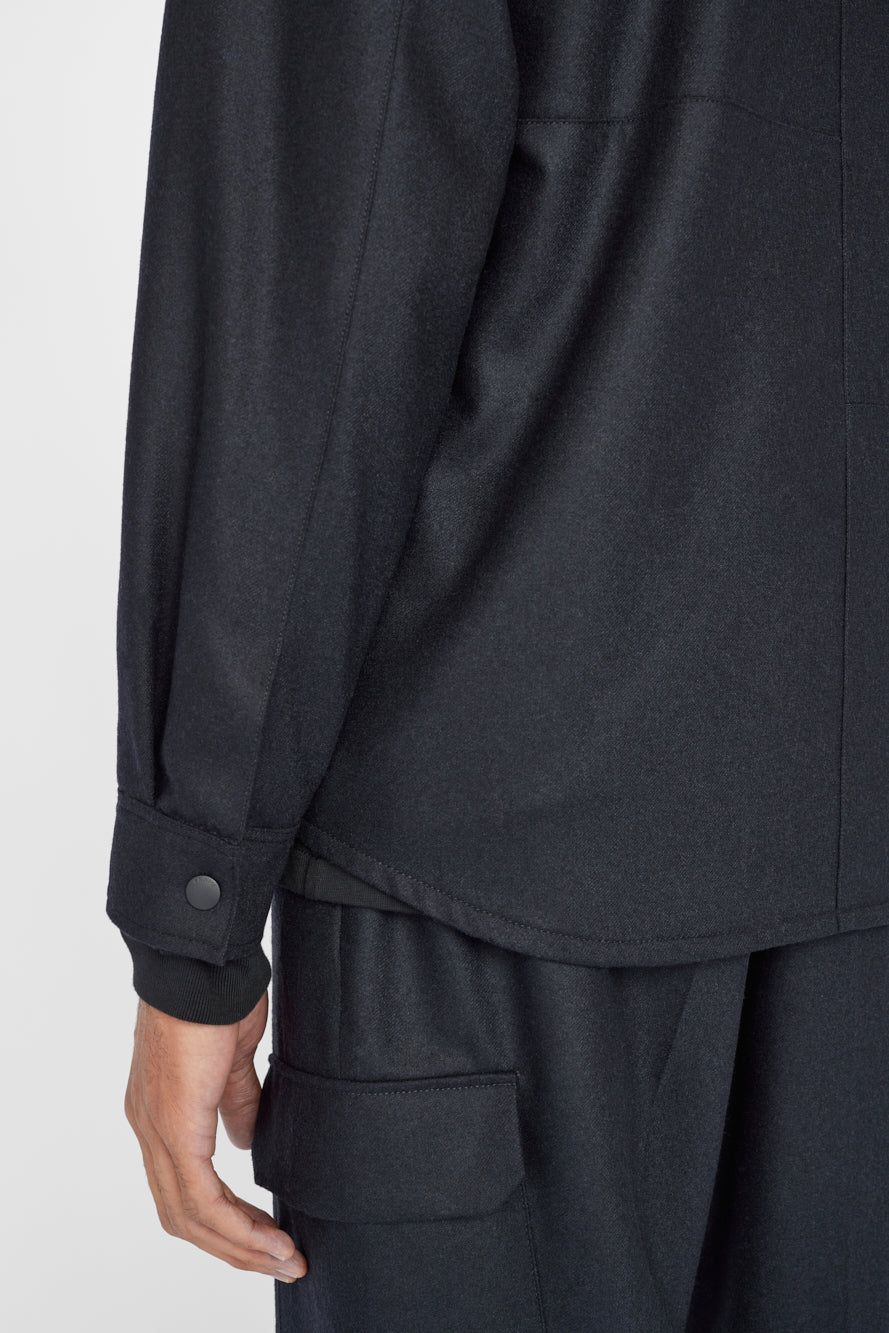 Modern Flannel Zip Shirt -- Navy sold by Frame Denim product image thumbnail 4