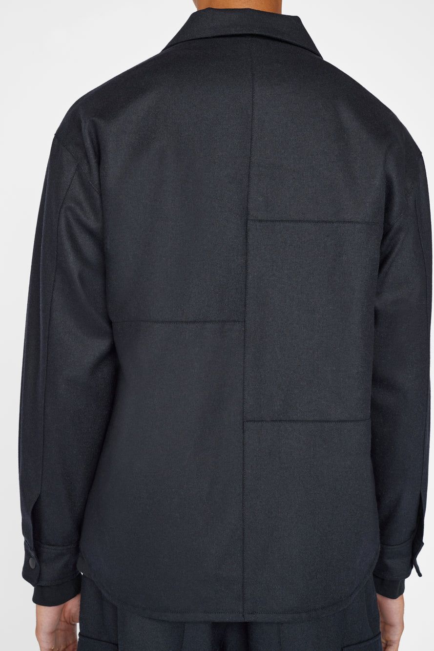 Modern Flannel Zip Shirt -- Navy sold by Frame Denim product image thumbnail 3
